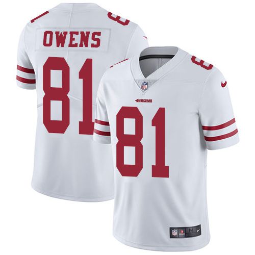 Men San Francisco 49ers #81 Terrell Owens Nike White Vapor Limited NFL Jersey
